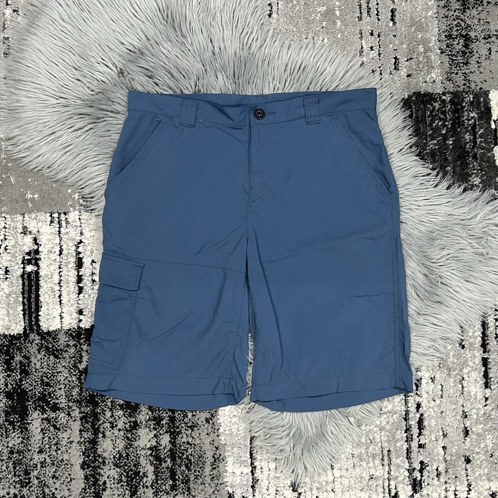 Columbia Omni Shade Men's Blue Regular‎ Fit Size 34 Lightweight Cargo Shorts